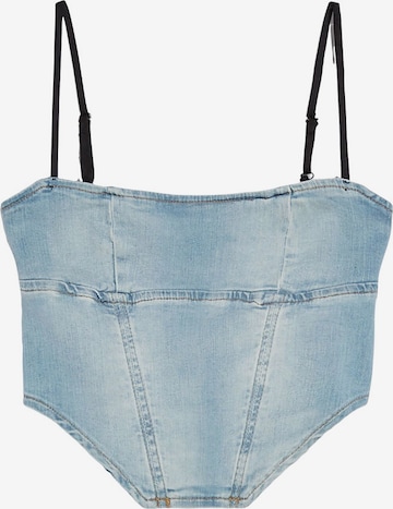 Top di Bershka in blu: frontale