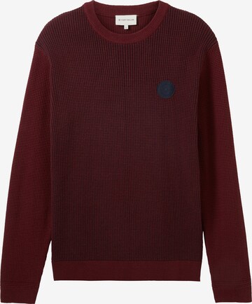 Pull-over TOM TAILOR en rouge : devant