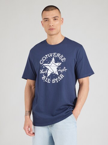CONVERSE Μπλουζάκι 'BROKEN GLASS' σε μπλε: μπροστά