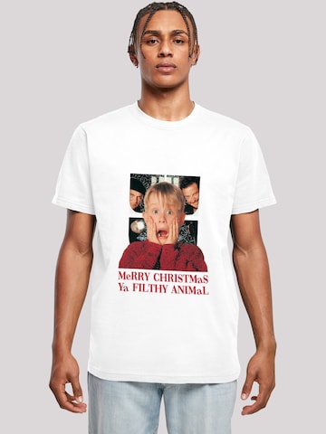 F4NT4STIC T-Shirt 'Disney Home Alone Merry Christmas Ya Filthy' in Weiß: predná strana