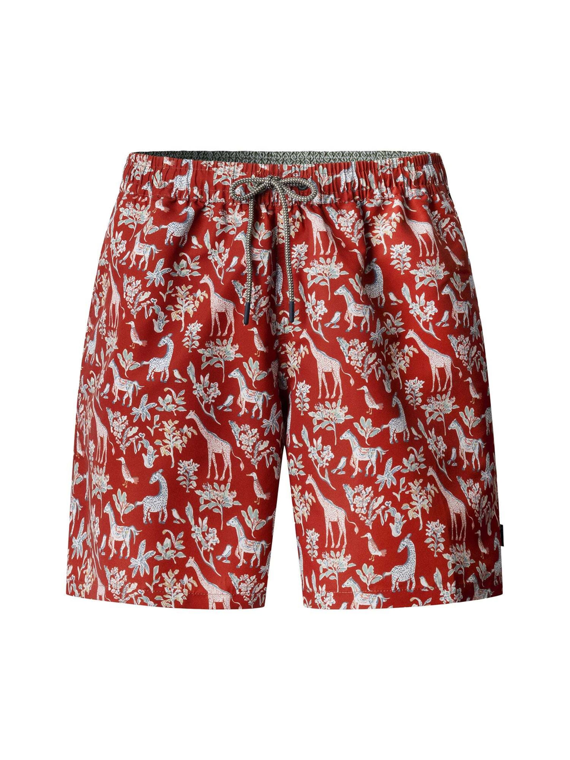 Hackett London Swimming shorts 'Fauna' in Grey / Red / White, Item view