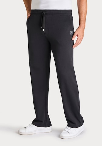 JOHN DEVIN Regular Trousers in Black: front