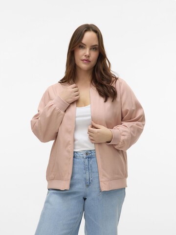 Veste mi-saison 'VMCDinna' Vero Moda Curve en rose : devant