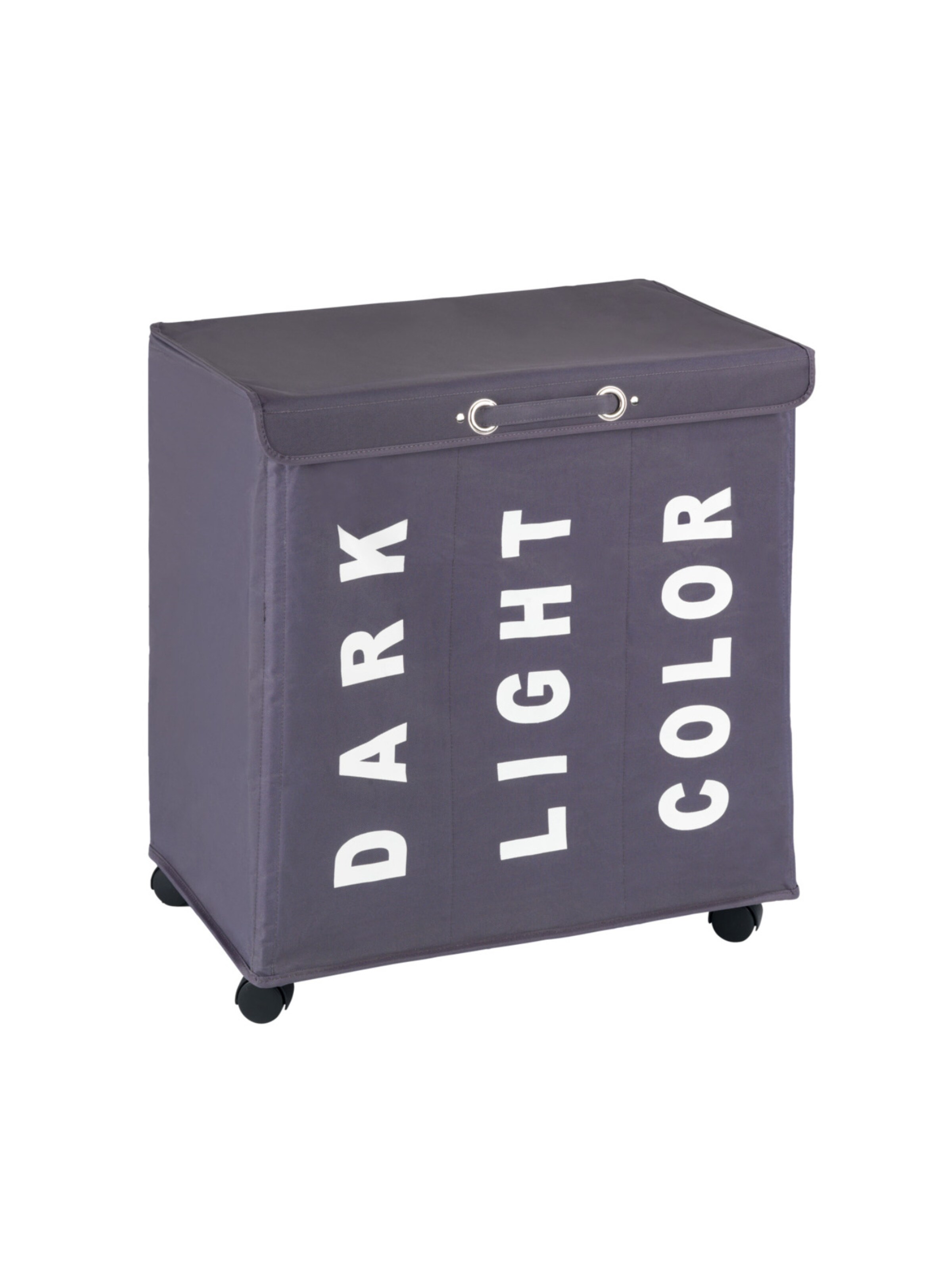 Wenko Wäschebehälter 'Trivo' in Grau: Vorderseite