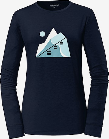 Schöffel Functioneel shirt 'Glogghus' in Blauw: voorkant