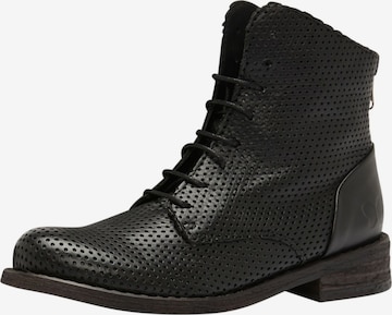 FELMINI Lace-Up Ankle Boots in Black: front