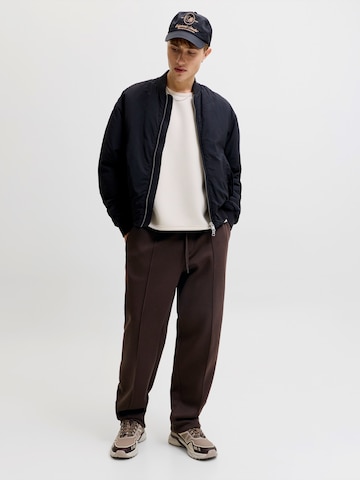 JACK & JONES Loose fit Trousers 'JPSTKARL BRADLEY' in Brown