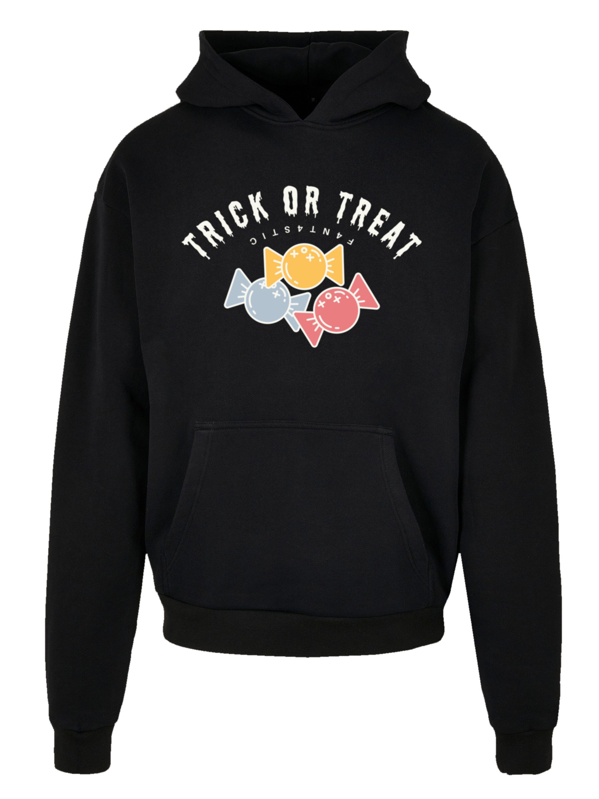 F4NT4STIC Sweatshirt 'Trick Or Treat Halloween' in Schwarz: Vorderseite