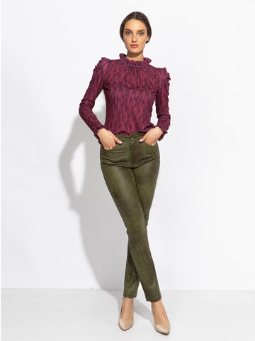 JIORO Slimfit Hose 'ESSENTIALS'‌‌‌‌‌‌ in Grün