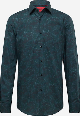 HUGO Red Regular fit Button Up Shirt 'Kenno' in Green: front