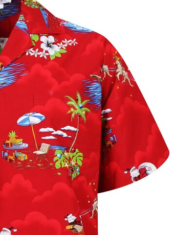 Regular fit Camicia 'Christmas Allover' di Pacific Legend in rosso