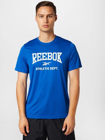 Reebok Koszulka funkcyjna w kolorze niebieski: przód