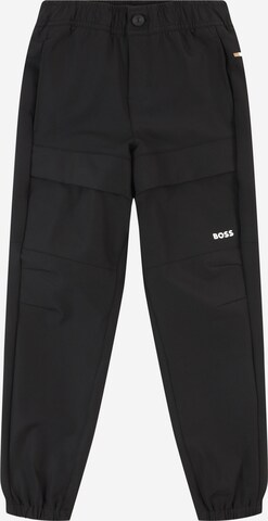 BOSS Regular Pants in Black: front