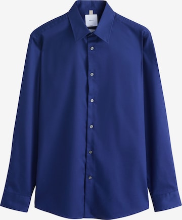 Coupe slim Chemise Next en bleu : devant