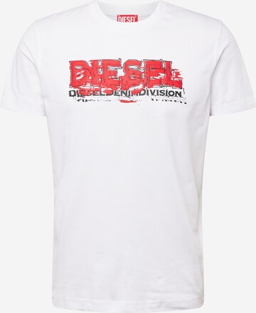 DIESEL T-shirt 'DIEGOR' i vit: framsida