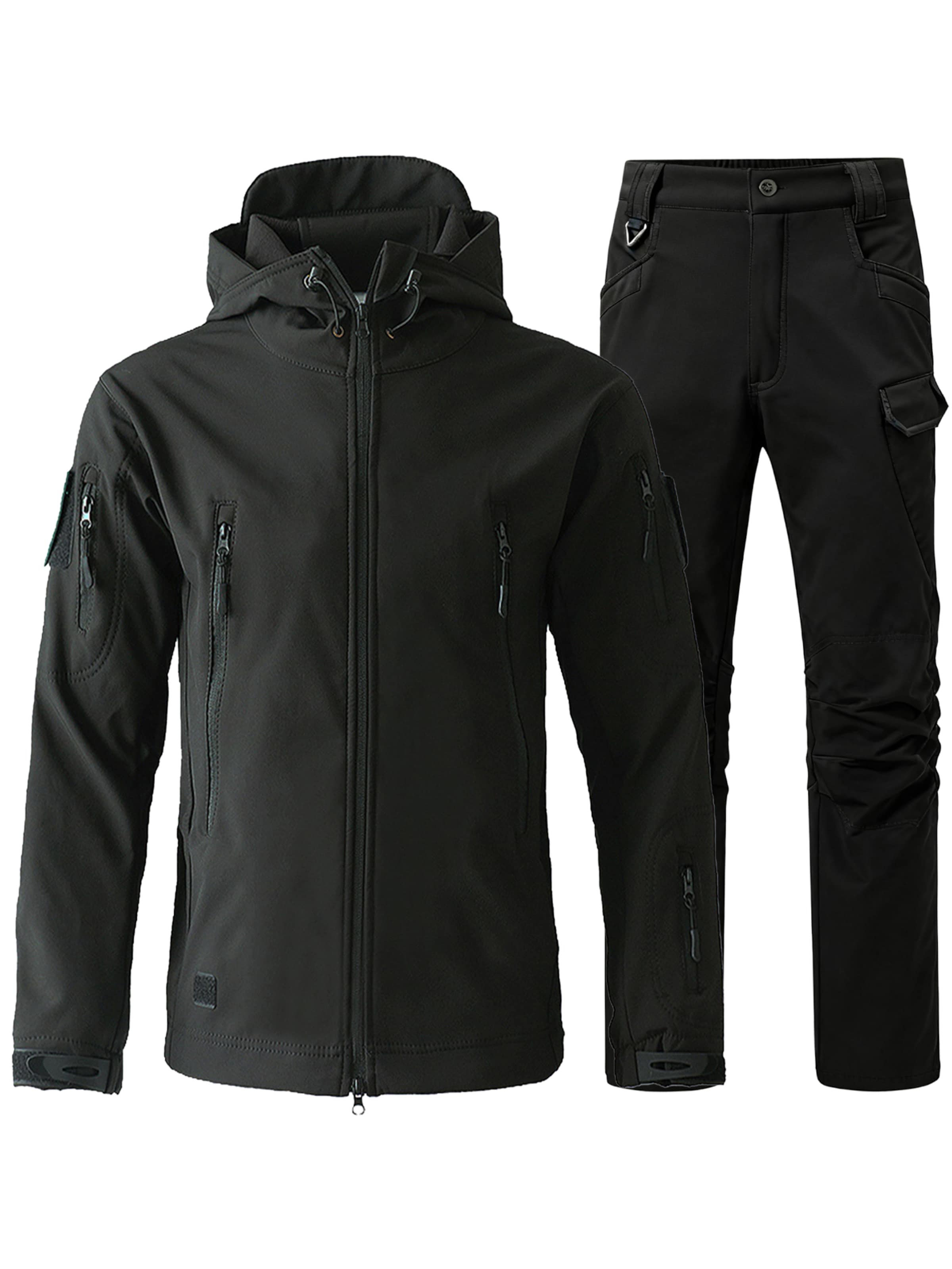 Youthup Sportanzug‌ in Schwarz: Vorderseite