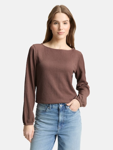 TOM TAILOR DENIM Shirt in Bruin: voorkant