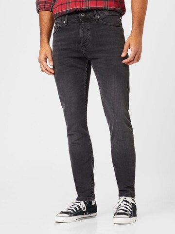 TOPMAN Skinny Jeans in Black: front