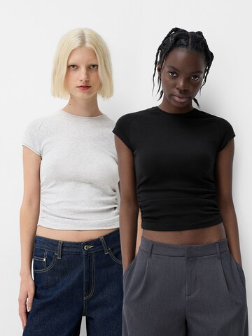 Bershka Shirt in Grey