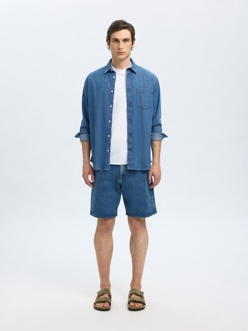 Regular Jean SELECTED en bleu