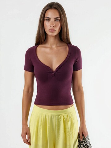 Camicia da donna di Busem in lilla: frontale