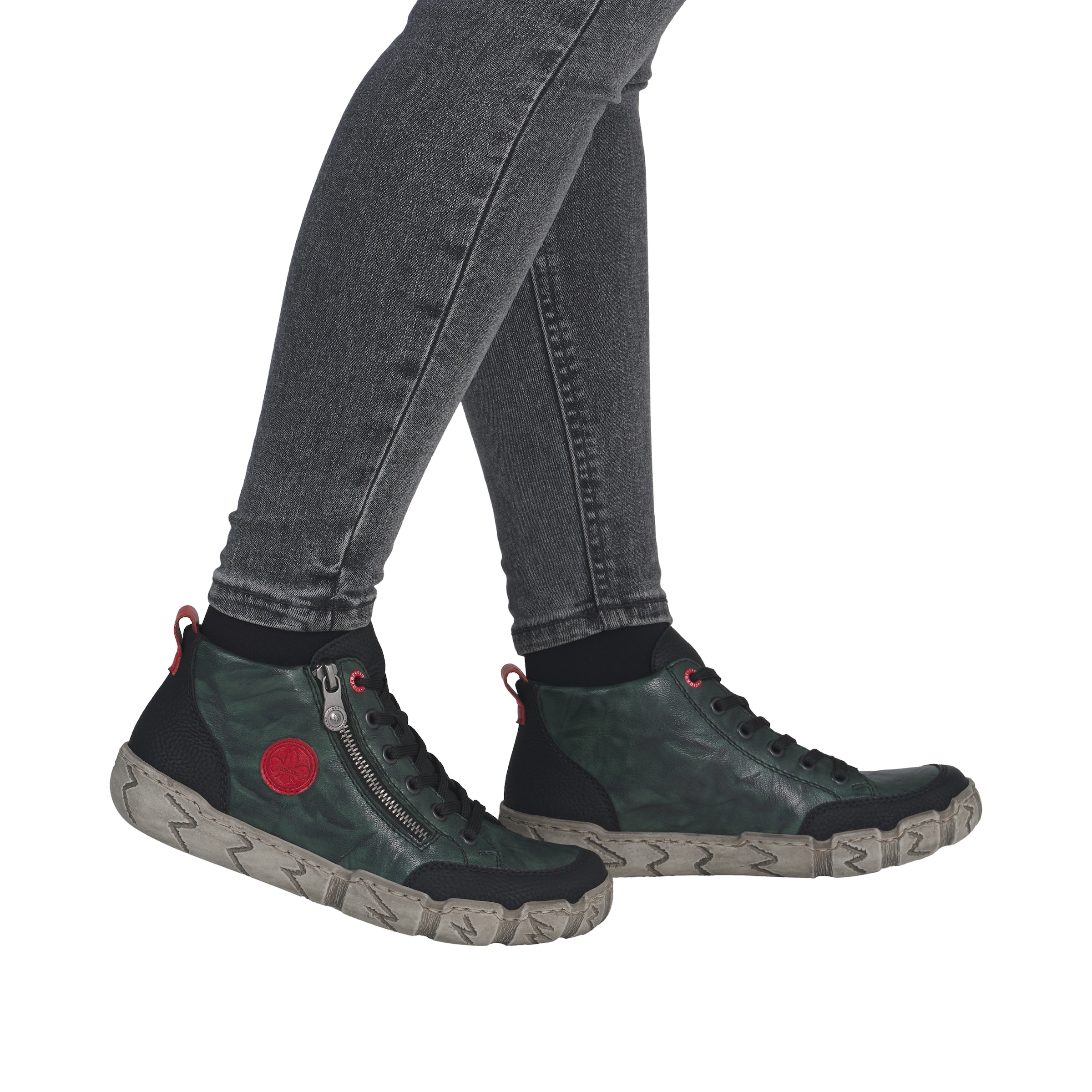 Rieker High-Top Sneakers 'L0306' in Green