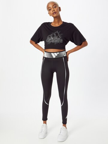 ADIDAS PERFORMANCE Skinny Sporthose in Schwarz