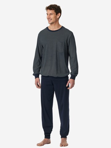 SCHIESSER Pyjama lang 'Comfort Essentials' in Blau