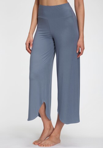 LASCANA Wide Leg Pyjamahose in Blau: Vorderseite