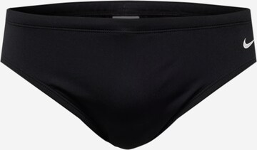 Nike Swim Athletic Swim Trunks in Black: front