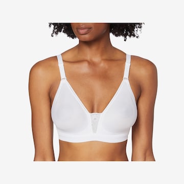 TRIUMPH T-shirt Sports Bra 'Trophy' in White: front