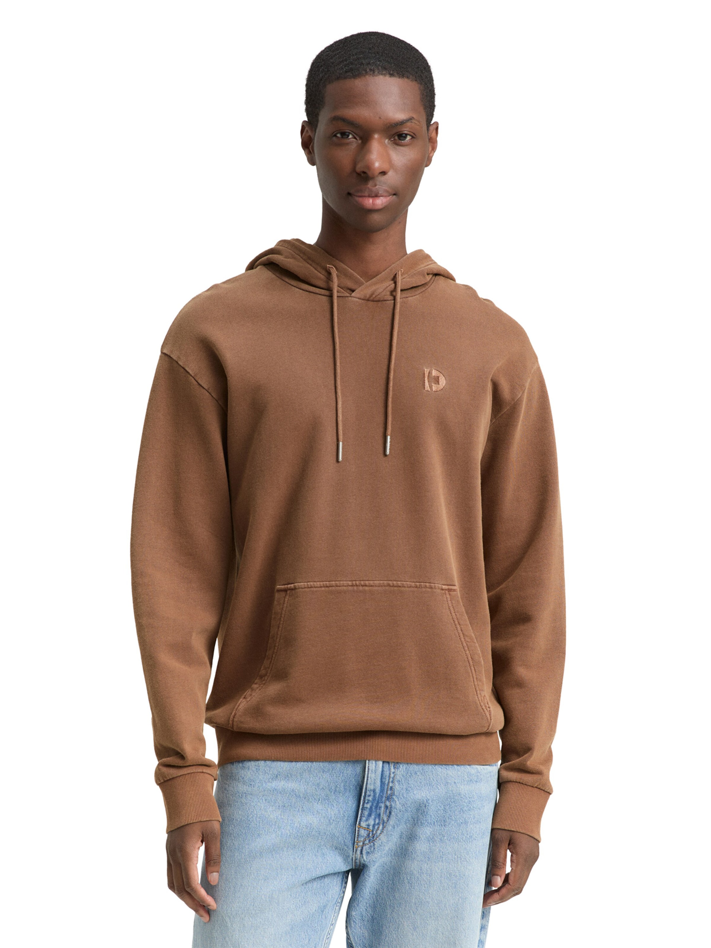 TOM TAILOR DENIM Свитшот в Коричневый: спереди