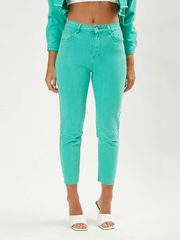 Influencer Regular Jeans in Green: front