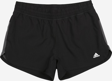 ADIDAS SPORTSWEAR Regular Workout Pants 'Pacer Aeroready Icons' in Black: front