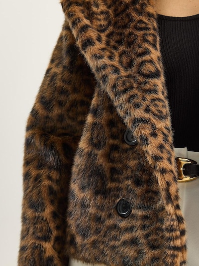 Bianco Lucci Sobretudo de inverno em castanho / cappuccino / preto, Vista do artigo