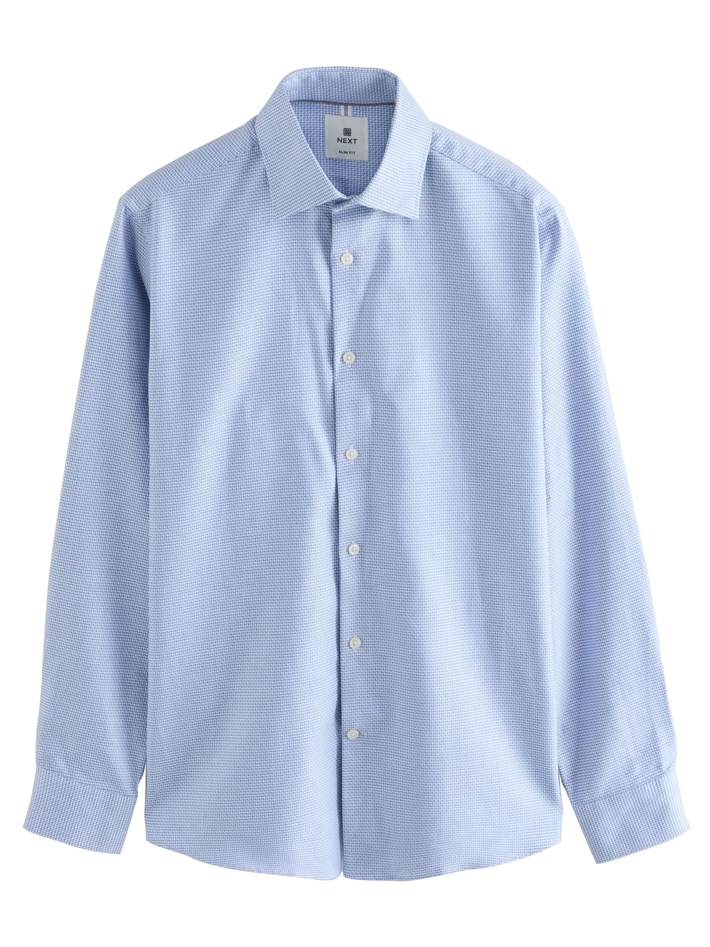 Next Slim Fit Hemd in Blau: Vorderseite