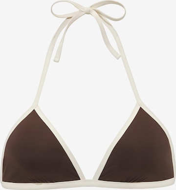 Copenhagen StudiosTrokutasti Bikini gornji dio - smeđa boja: prednji dio