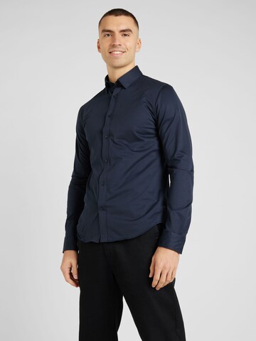 Coupe regular Chemise 'Trostol' Matinique en bleu : devant