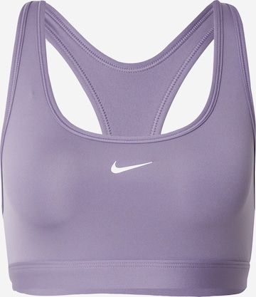 NIKESportski grudnjak 'Swoosh' - ljubičasta boja: prednji dio