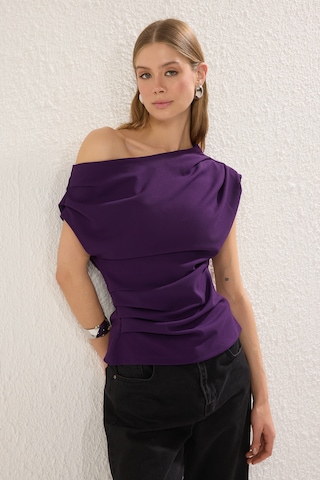 TrendyolBluza - ljubičasta boja: prednji dio