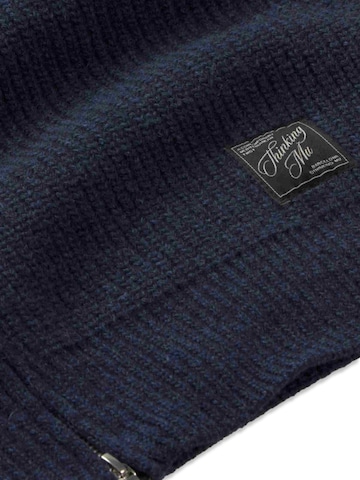 Thinking MU Gebreid vest ' EKAIZ ' in Blauw: voorkant