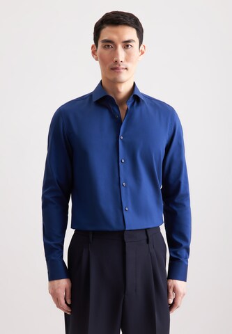 SEIDENSTICKER Slim fit Zakelijk overhemd 'Schwarze Rose' in Blauw: voorkant