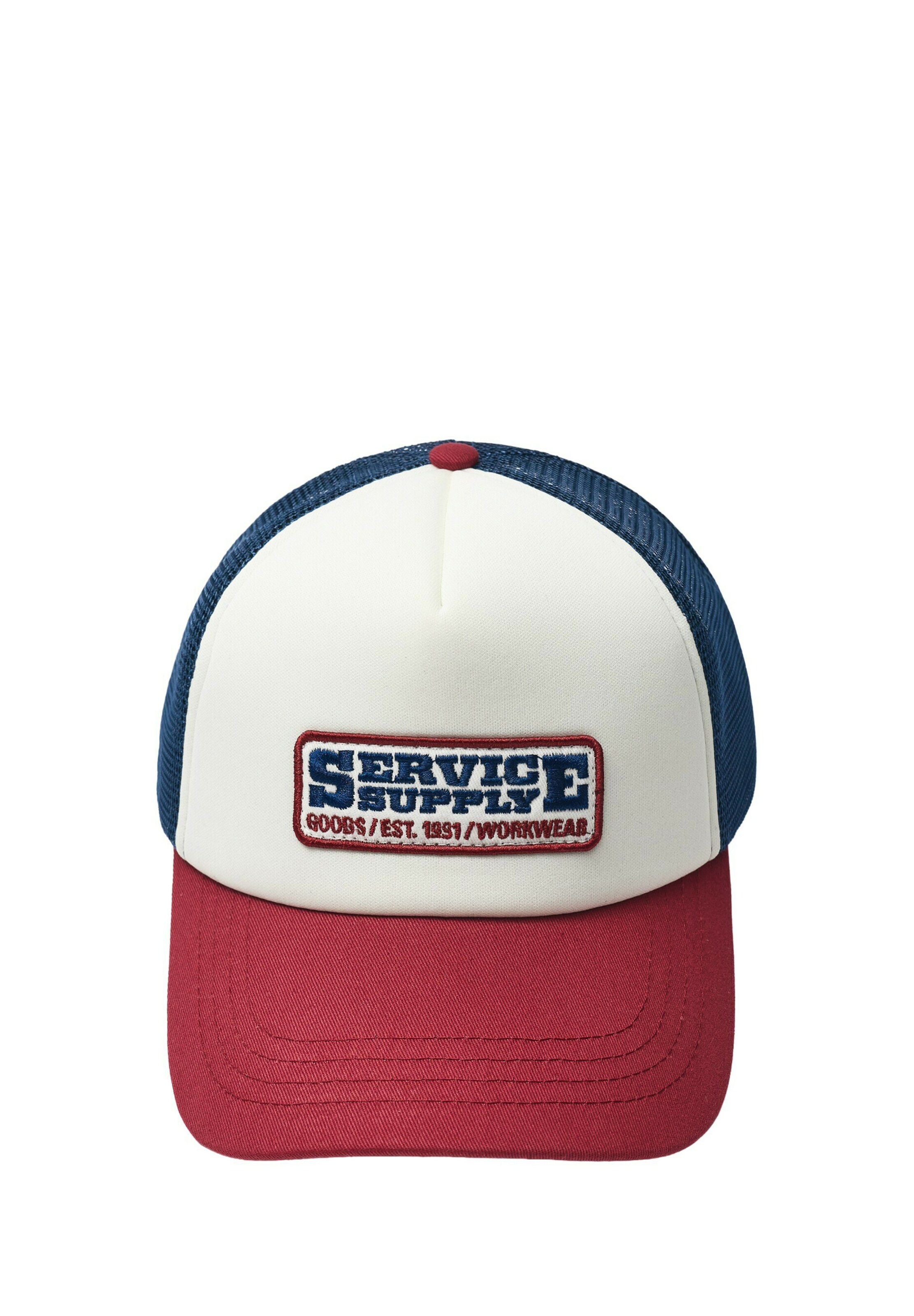 Pull&Bear Cap in 55-60 in Dark blue / Red / White, Item view