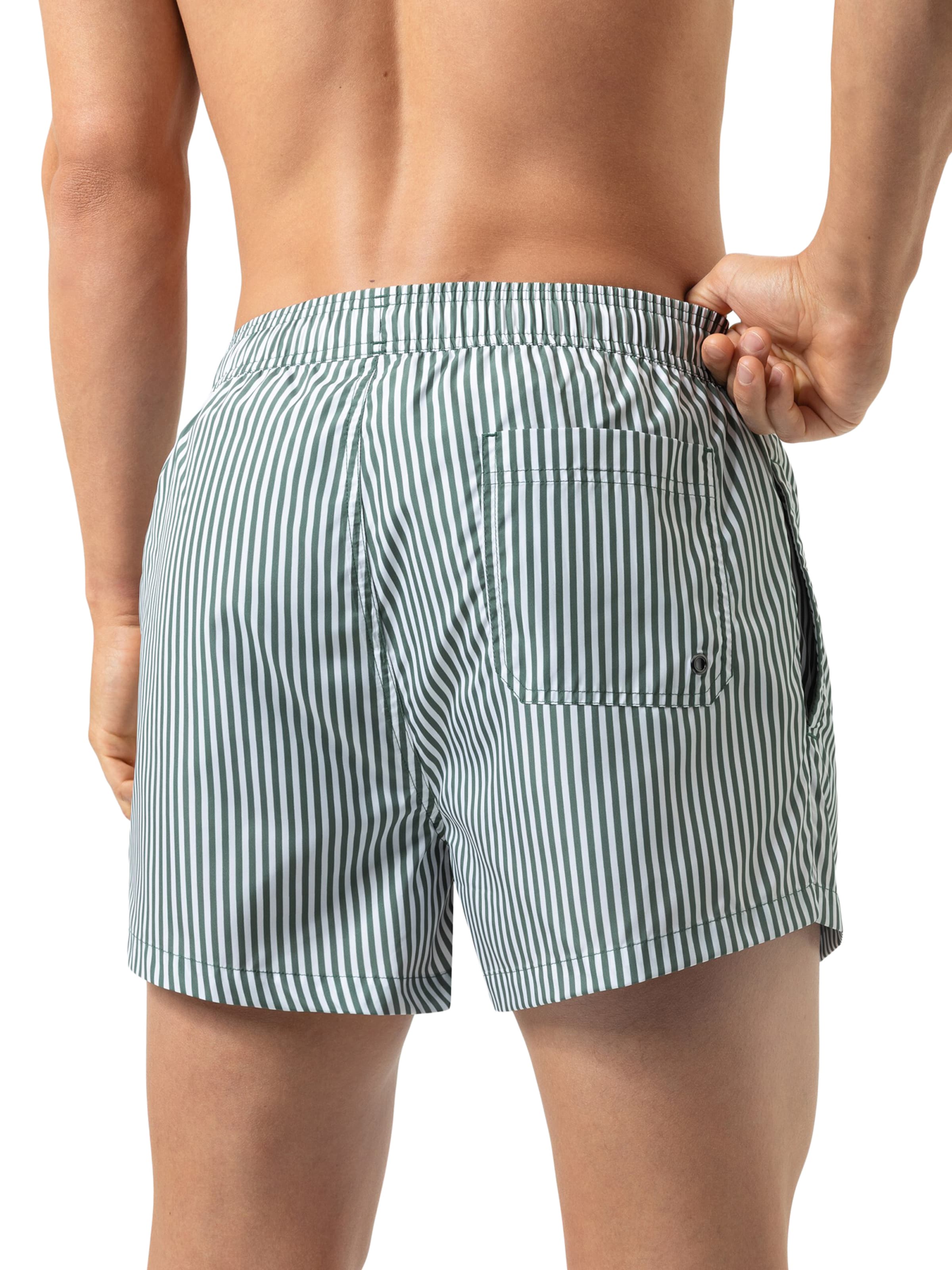 Shorts de bain 'Seaside Stripe' Mey en vert