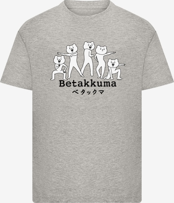 F4NT4STIC T-Shirt 'Betakkuma Five Power Poses' in Grau: Vorderseite