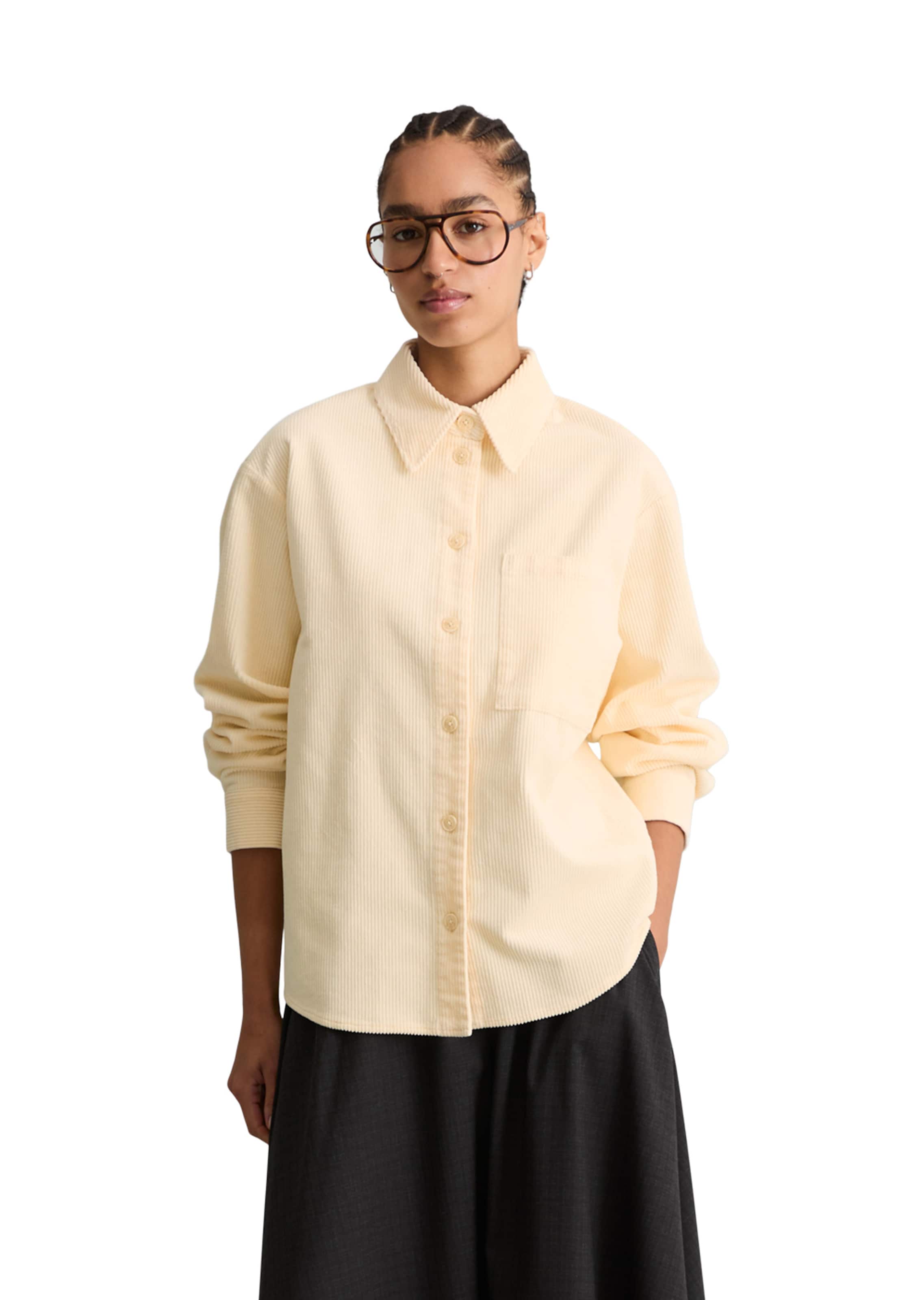 Marc O'Polo DENIM Blouse in Beige: voorkant