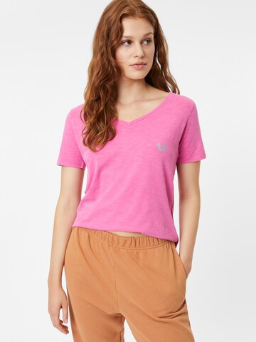 T-shirt True Religion en rose : devant