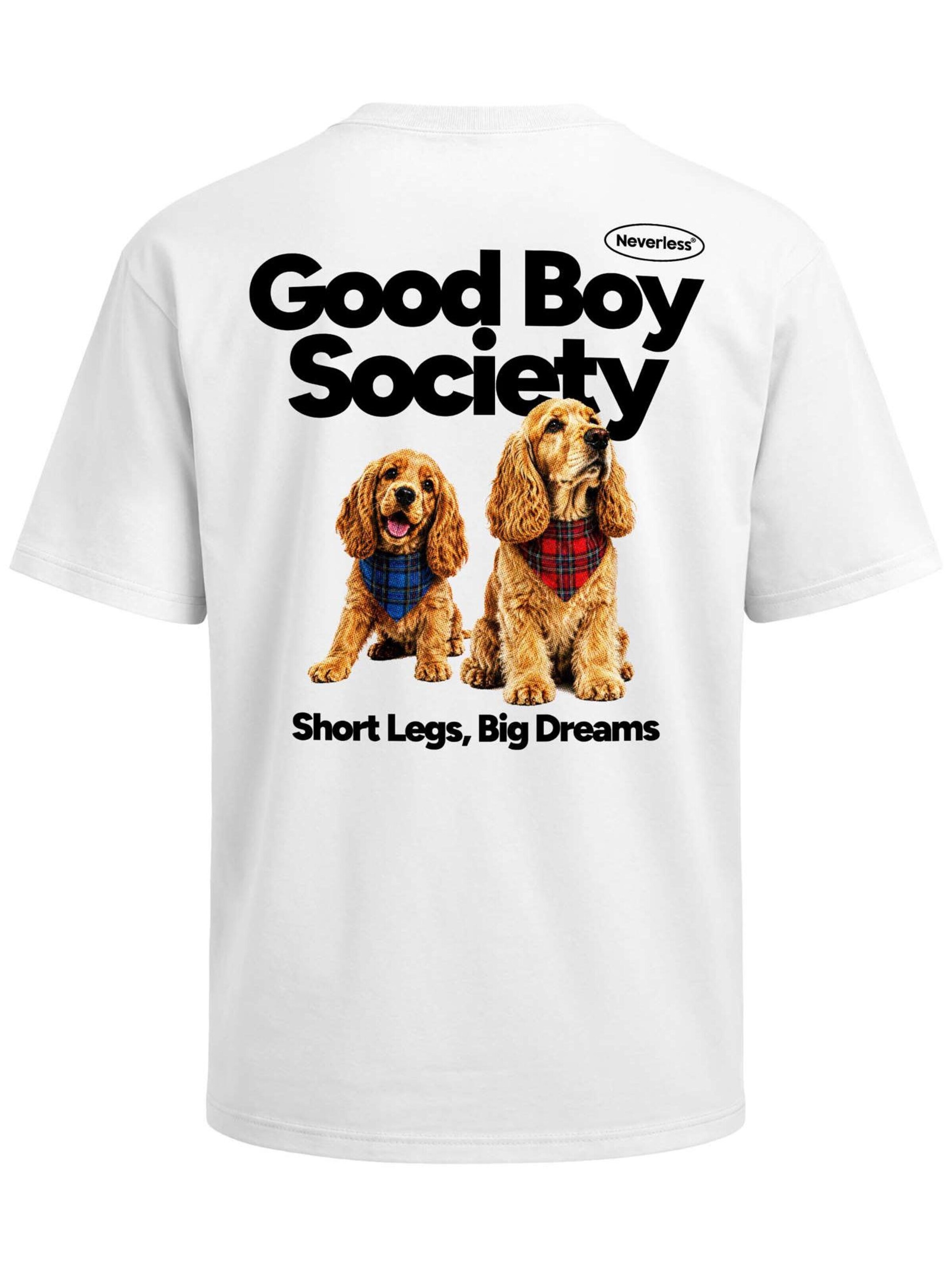 Neverless Shirt 'Good Boy Society'‌‌‌‌‌ in Weiß