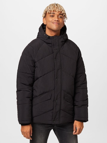 BURTON MENSWEAR LONDON Between-Season Jacket 'Diagonal' in Black: front