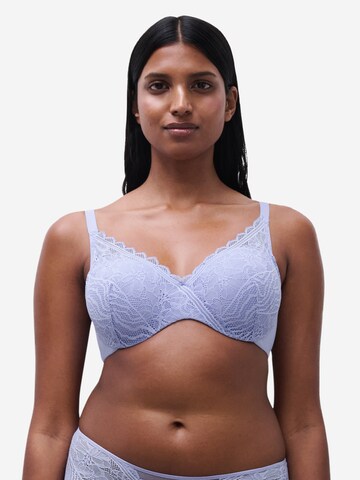 Chantelle T-shirt BH 'Easy Feel Floral Touch' in Lila